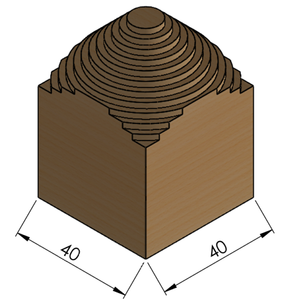 Holzklötzchen "Cone" – Bild 2